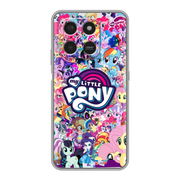 Силиконовый чехол на Honor X7d с принтом My little pony Дружба чудо Силиконовый чехол на Honor X7d с принтом My little pony Дружба чудо