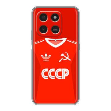 Силиконовый чехол на Honor X7d с принтом Флаг Герб СССР Силиконовый чехол на Honor X7d с принтом Флаг Герб СССР