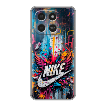 Силиконовый чехол на Honor X7d с принтом Nike Найк Силиконовый чехол на Honor X7d с принтом Nike Найк