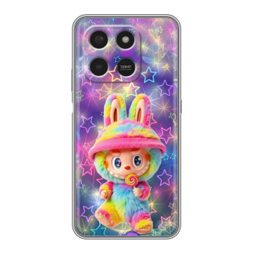 Силиконовый чехол на Honor X7d с принтом Labubu Лабубу