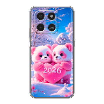 Силиконовый чехол на Honor X7d с принтом Новый год Силиконовый чехол на Honor X7d с принтом Новый год