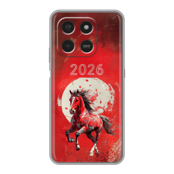 Силиконовый чехол на Honor X7d с принтом Новый год Силиконовый чехол на Honor X7d с принтом Новый год