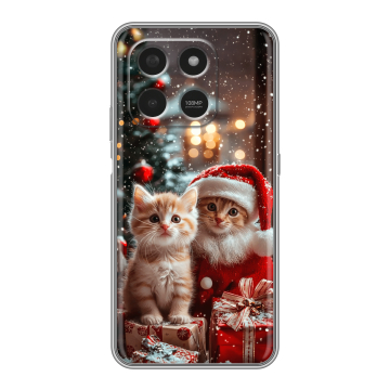Силиконовый чехол на Honor X7d с принтом Новый год Силиконовый чехол на Honor X7d с принтом Новый год