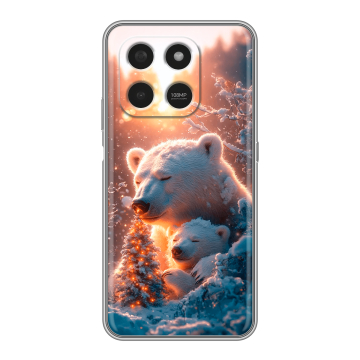 Силиконовый чехол на Honor X7d с принтом Новый год Силиконовый чехол на Honor X7d с принтом Новый год