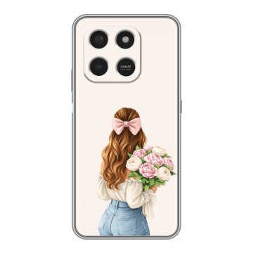 Силиконовый чехол на Honor X7d с принтом женский Силиконовый чехол на Honor X7d с принтом женский