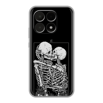 Силиконовый чехол на Xiaomi 15T с принтом Поцелуй скелетов Силиконовый чехол на Xiaomi 15T с принтом Поцелуй скелетов