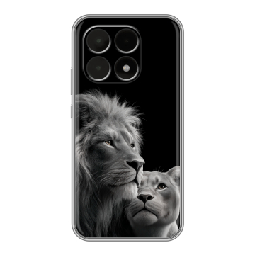Силиконовый чехол на Xiaomi 15T с принтом Лев кошки Силиконовый чехол на Xiaomi 15T с принтом Лев кошки