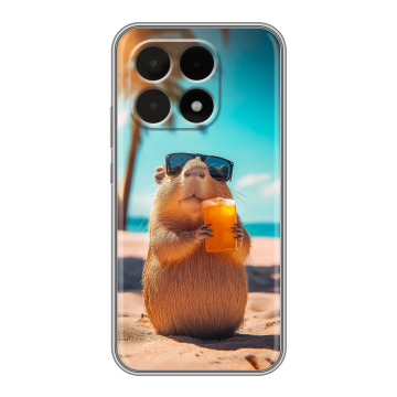 Силиконовый чехол на Xiaomi 15T с принтом Капибара Силиконовый чехол на Xiaomi 15T с принтом Капибара