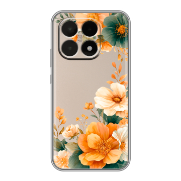 Силиконовый чехол на Xiaomi 15T с принтом Цветы принт Силиконовый чехол на Xiaomi 15T с принтом Цветы принт