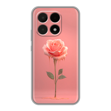 Силиконовый чехол на Xiaomi 15T с принтом Розовая роза Силиконовый чехол на Xiaomi 15T с принтом Розовая роза