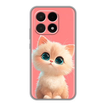 Силиконовый чехол на Xiaomi 15T с принтом Розовый котенок Силиконовый чехол на Xiaomi 15T с принтом Розовый котенок