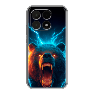 Силиконовый чехол на Xiaomi 15T с принтом Медведь Силиконовый чехол на Xiaomi 15T с принтом Медведь
