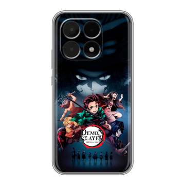 Силиконовый чехол на Xiaomi 15T с принтом Demon Slayer Клинок рассекающий демонов