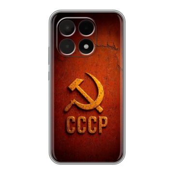 Силиконовый чехол на Xiaomi 15T с принтом Флаг Герб СССР Силиконовый чехол на Xiaomi 15T с принтом Флаг Герб СССР