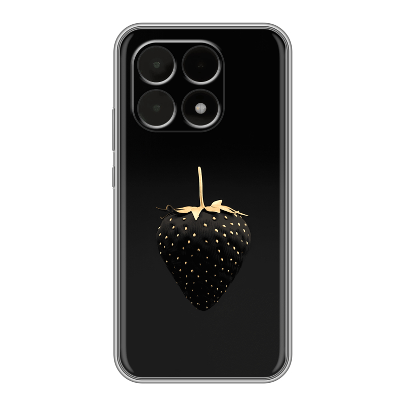 Силиконовый чехол на Xiaomi 15T с принтом Черная клубника Силиконовый чехол на Xiaomi 15T с принтом Черная клубника