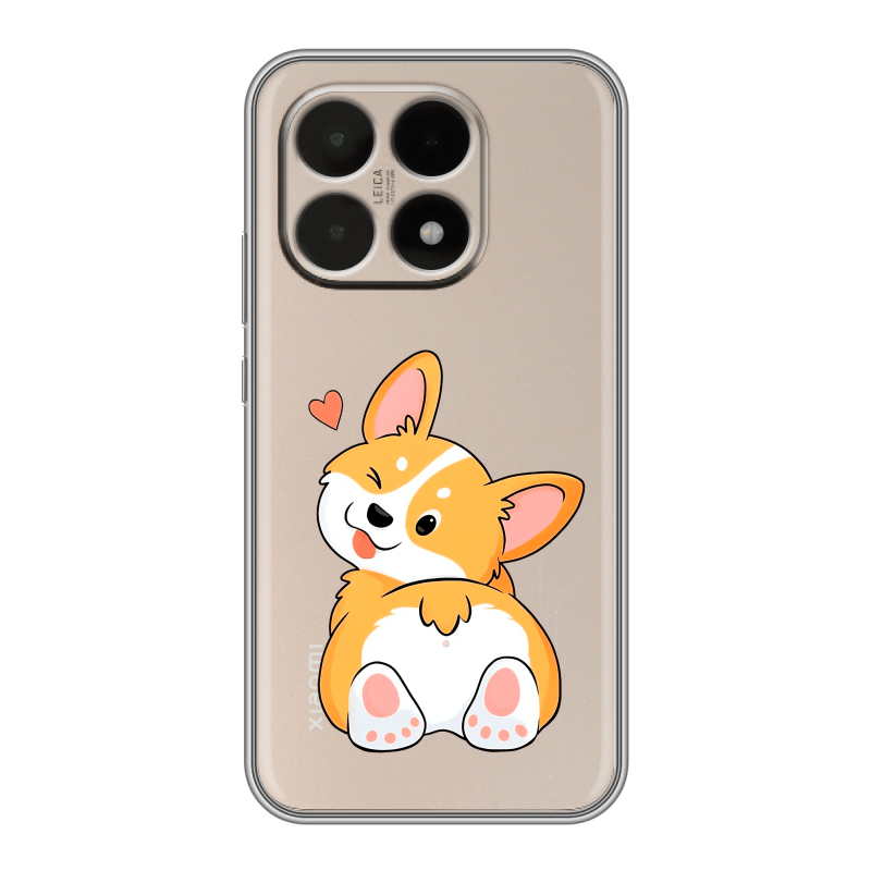 Силиконовый чехол на Xiaomi 15T с принтом Корги Силиконовый чехол на Xiaomi 15T с принтом Корги