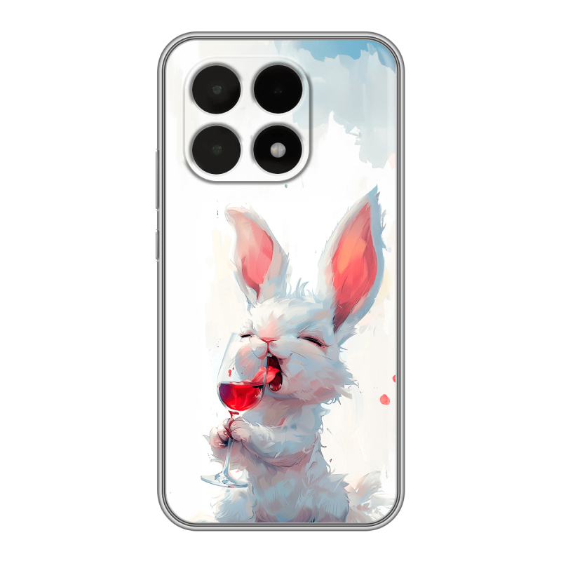 Силиконовый чехол на Xiaomi 15T с принтом кролик зайчик Силиконовый чехол на Xiaomi 15T с принтом кролик зайчик