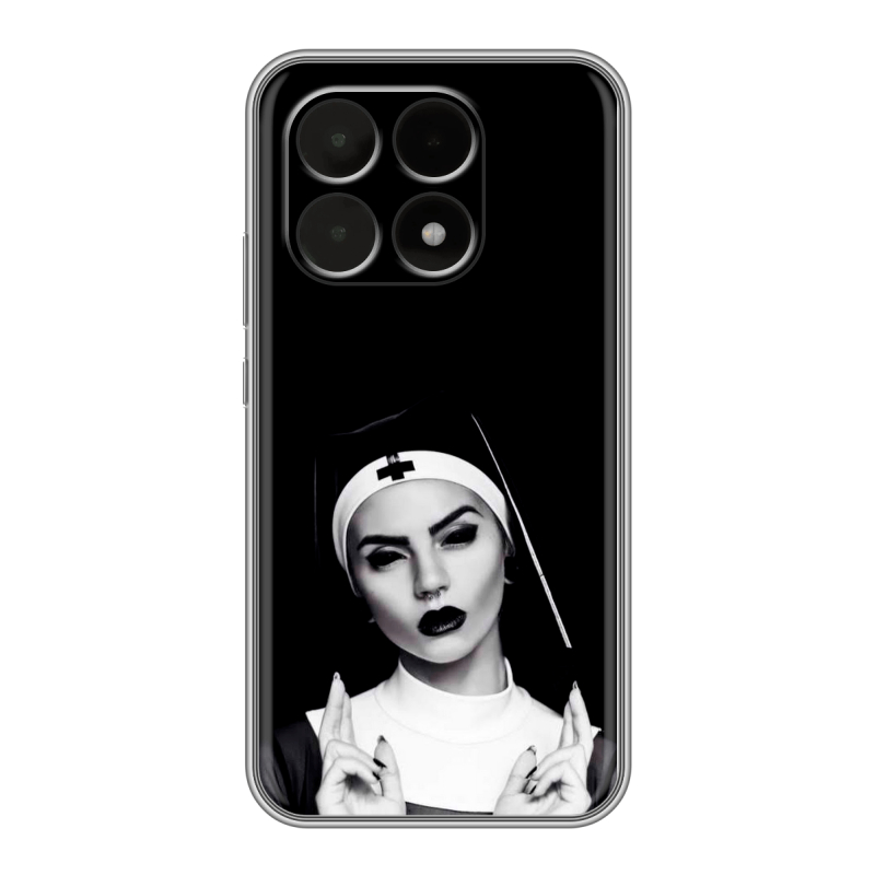 Силиконовый чехол на Xiaomi 15T с принтом монашка Силиконовый чехол на Xiaomi 15T с принтом монашка