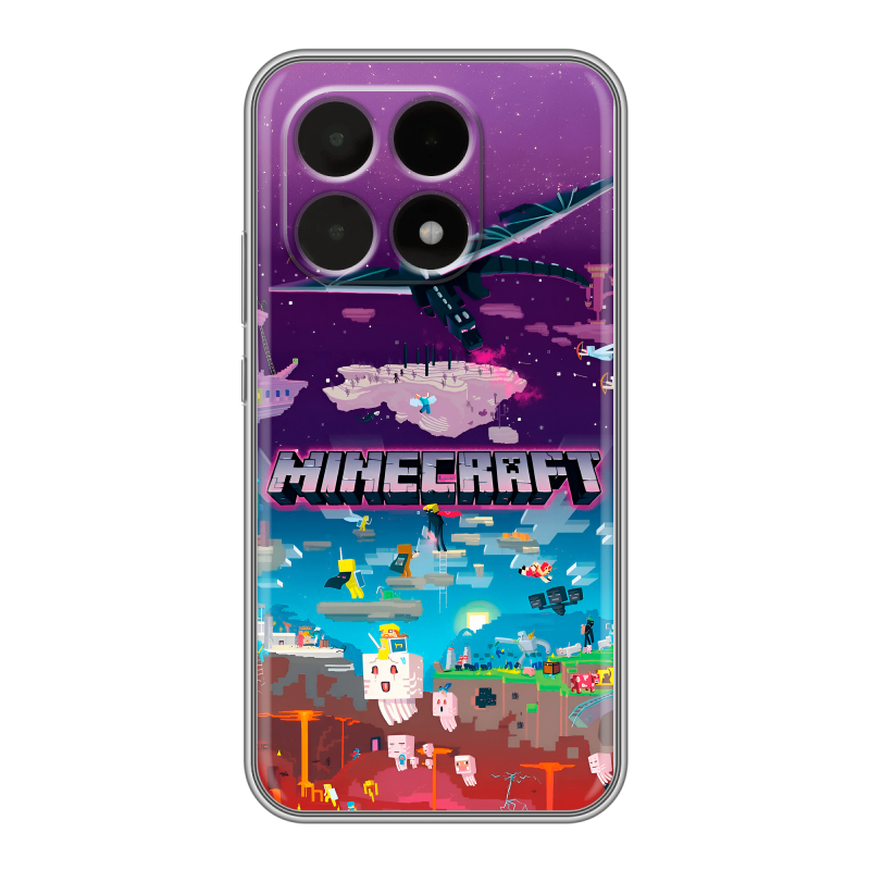 Силиконовый чехол на Xiaomi 15T с принтом Майнкрафт Minecraft Силиконовый чехол на Xiaomi 15T с принтом Майнкрафт Minecraft