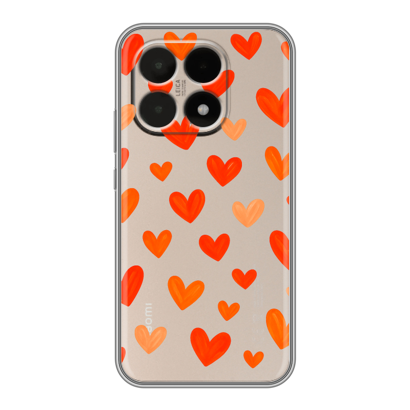 Силиконовый чехол на Xiaomi 15T с принтом Сердечки Силиконовый чехол на Xiaomi 15T с принтом Сердечки