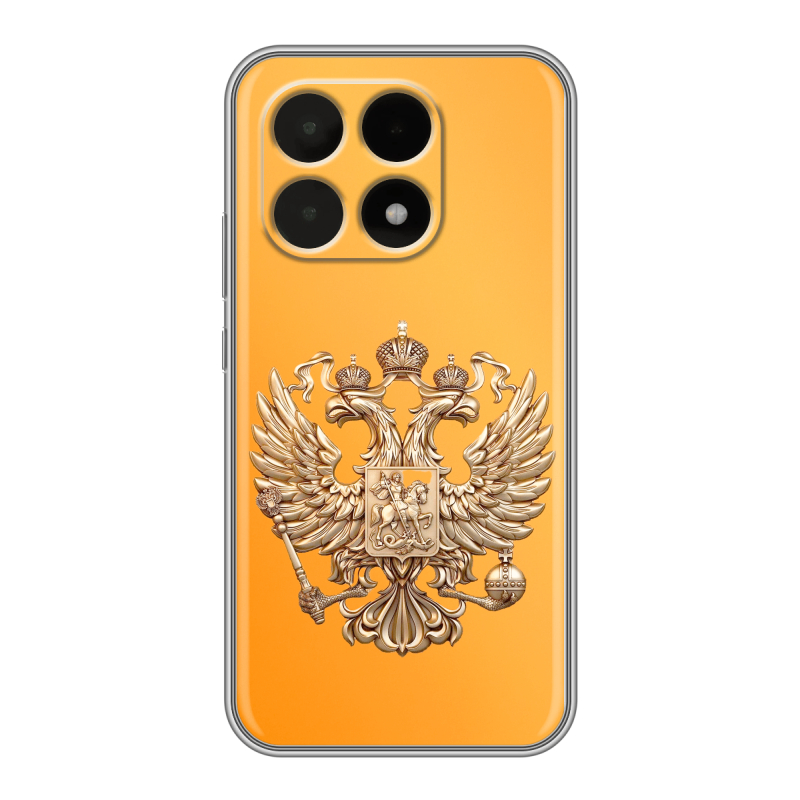 Силиконовый чехол на Xiaomi 15T с принтом Герб Флаг России Силиконовый чехол на Xiaomi 15T с принтом Герб Флаг России