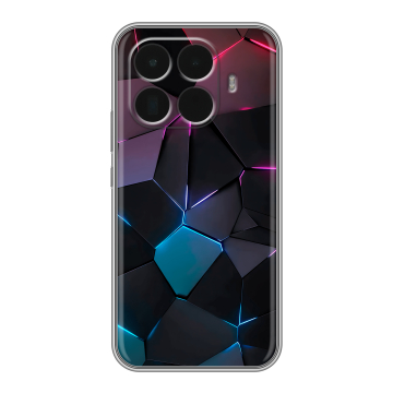 Силиконовый чехол на Xiaomi 15T Pro с принтом Геометрия неона Силиконовый чехол на Xiaomi 15T Pro с принтом Геометрия неона