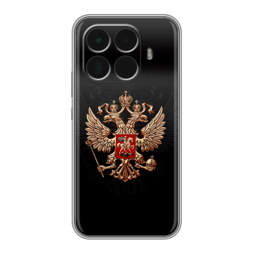 Силиконовый чехол на Xiaomi 15T Pro с принтом Герб России Силиконовый чехол на Xiaomi 15T Pro с принтом Герб России