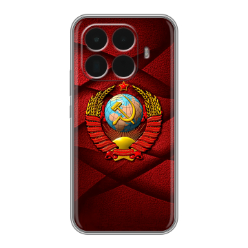 Силиконовый чехол на Xiaomi 15T Pro с принтом Герб СССР Силиконовый чехол на Xiaomi 15T Pro с принтом Герб СССР