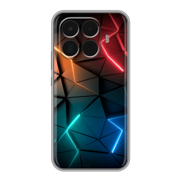 Силиконовый чехол на Xiaomi 15T Pro с принтом Абстракция неон Силиконовый чехол на Xiaomi 15T Pro с принтом Абстракция неон
