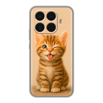 Силиконовый чехол на Xiaomi 15T Pro с принтом котенок Силиконовый чехол на Xiaomi 15T Pro с принтом котенок