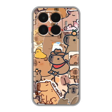 Силиконовый чехол на Xiaomi 15T Pro с принтом капибара Силиконовый чехол на Xiaomi 15T Pro с принтом капибара