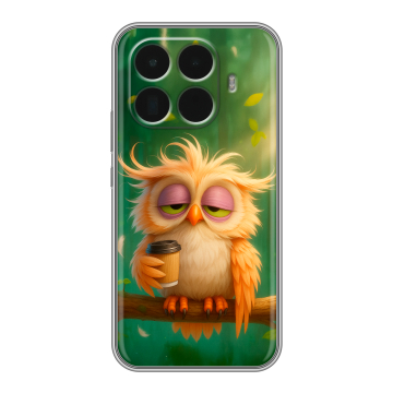 Силиконовый чехол на Xiaomi 15T Pro с принтом сова