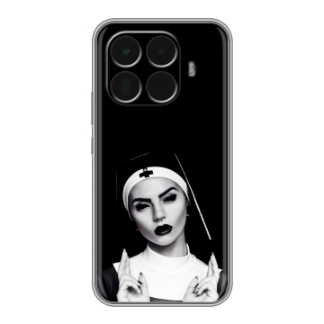 Силиконовый чехол на Xiaomi 15T Pro с принтом монашка Силиконовый чехол на Xiaomi 15T Pro с принтом монашка