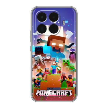 Силиконовый чехол на Xiaomi 15T Pro с принтом Майнкрафт Minecraft Силиконовый чехол на Xiaomi 15T Pro с принтом Майнкрафт Minecraft