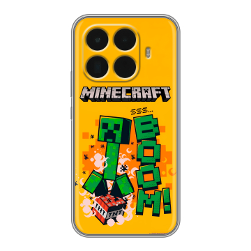 Силиконовый чехол на Xiaomi 15T Pro с принтом Майнкрафт Minecraft Силиконовый чехол на Xiaomi 15T Pro с принтом Майнкрафт Minecraft