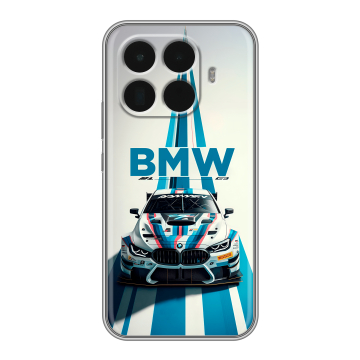 Силиконовый чехол на Xiaomi 15T Pro с принтом БМВ BMW Силиконовый чехол на Xiaomi 15T Pro с принтом БМВ BMW