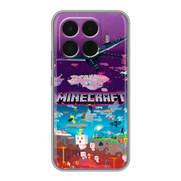 Силиконовый чехол на Xiaomi 15T Pro с принтом Майнкрафт Minecraft Силиконовый чехол на Xiaomi 15T Pro с принтом Майнкрафт Minecraft