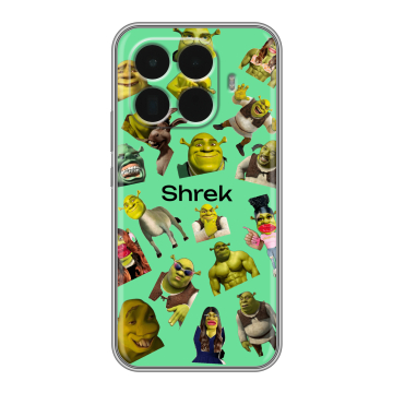 Силиконовый чехол на Xiaomi 15T Pro с принтом Шрек Shrek Силиконовый чехол на Xiaomi 15T Pro с принтом Шрек Shrek