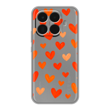 Силиконовый чехол на Xiaomi 15T Pro с принтом Сердечки Силиконовый чехол на Xiaomi 15T Pro с принтом Сердечки