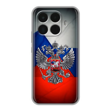 Силиконовый чехол на Xiaomi 15T Pro с принтом Флаг России