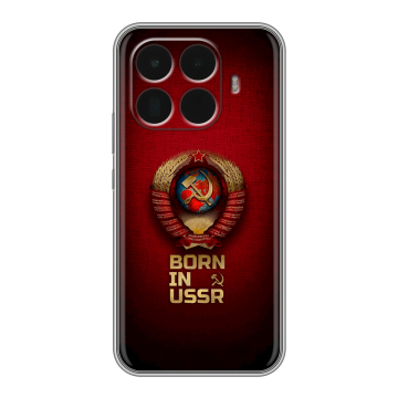 Силиконовый чехол на Xiaomi 15T Pro с принтом Флаг Герб СССР Силиконовый чехол на Xiaomi 15T Pro с принтом Флаг Герб СССР