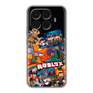 Силиконовый чехол на Xiaomi 15T Pro с принтом Roblox Роблокс
