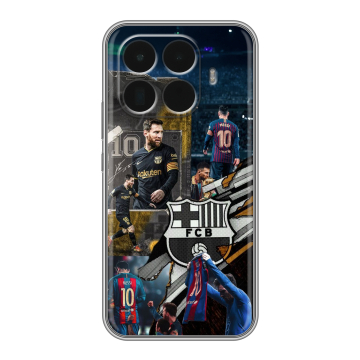 Силиконовый чехол на Xiaomi 15T Pro с принтом Messi Barcelona