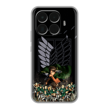 Силиконовый чехол на Xiaomi 15T Pro с принтом Атака титанов