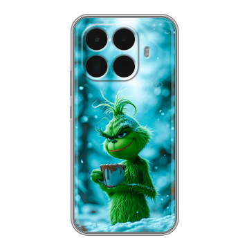 Силиконовый чехол на Xiaomi 15T Pro с принтом Новый год гринч Силиконовый чехол на Xiaomi 15T Pro с принтом Новый год гринч