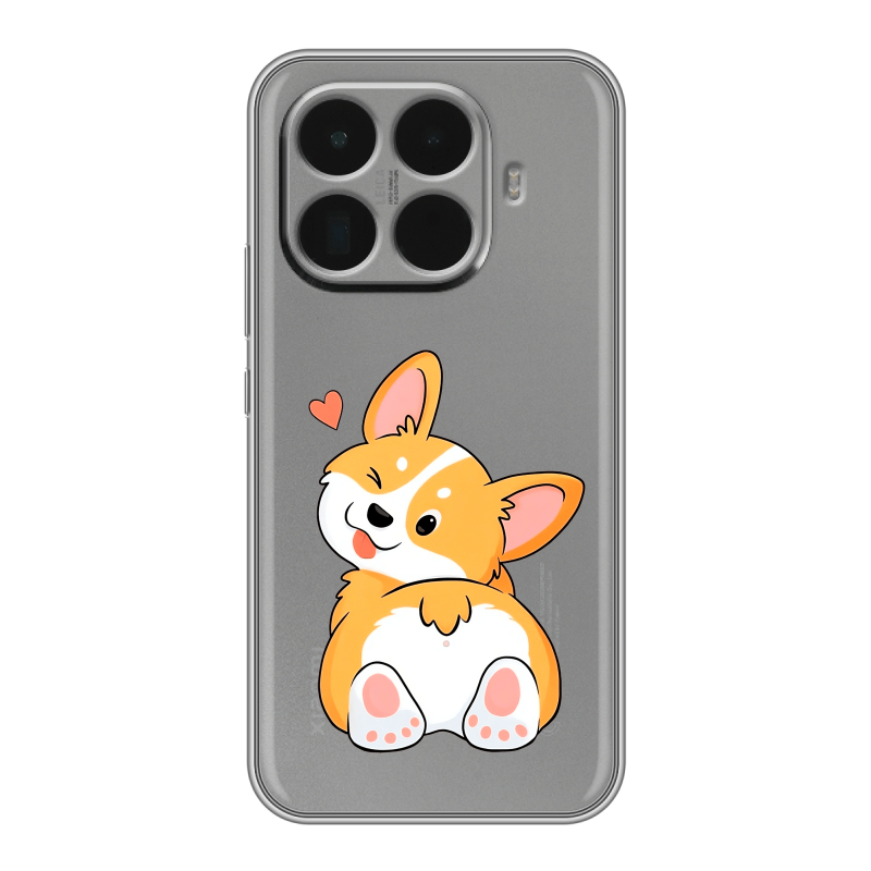 Силиконовый чехол на Xiaomi 15T Pro с принтом Корги Силиконовый чехол на Xiaomi 15T Pro с принтом Корги
