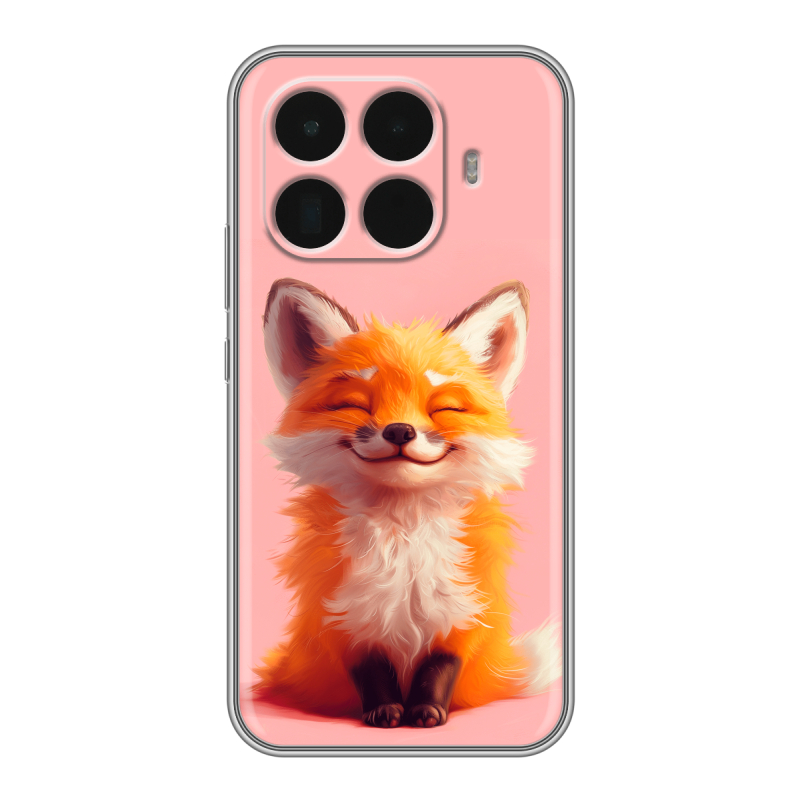 Силиконовый чехол на Xiaomi 15T Pro с принтом милая лиса Силиконовый чехол на Xiaomi 15T Pro с принтом милая лиса