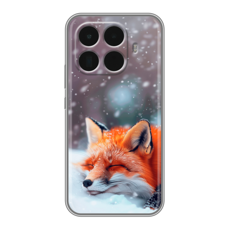 Силиконовый чехол на Xiaomi 15T Pro с принтом лиса Силиконовый чехол на Xiaomi 15T Pro с принтом лиса