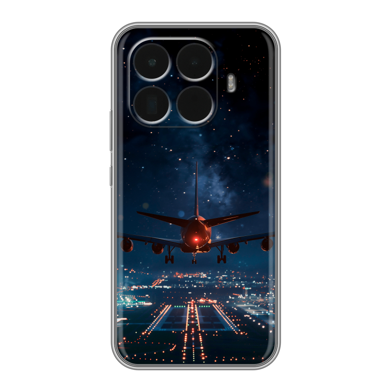 Силиконовый чехол на Xiaomi 15T Pro с принтом самолет Силиконовый чехол на Xiaomi 15T Pro с принтом самолет