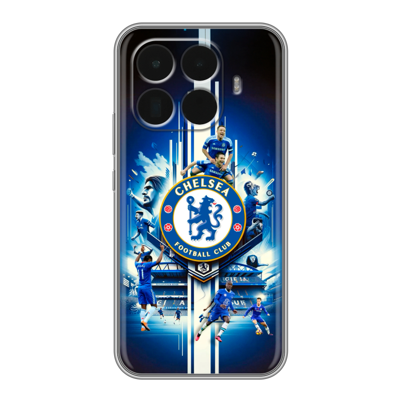 Силиконовый чехол на Xiaomi 15T Pro с принтом Chelsea Челси Силиконовый чехол на Xiaomi 15T Pro с принтом Chelsea Челси
